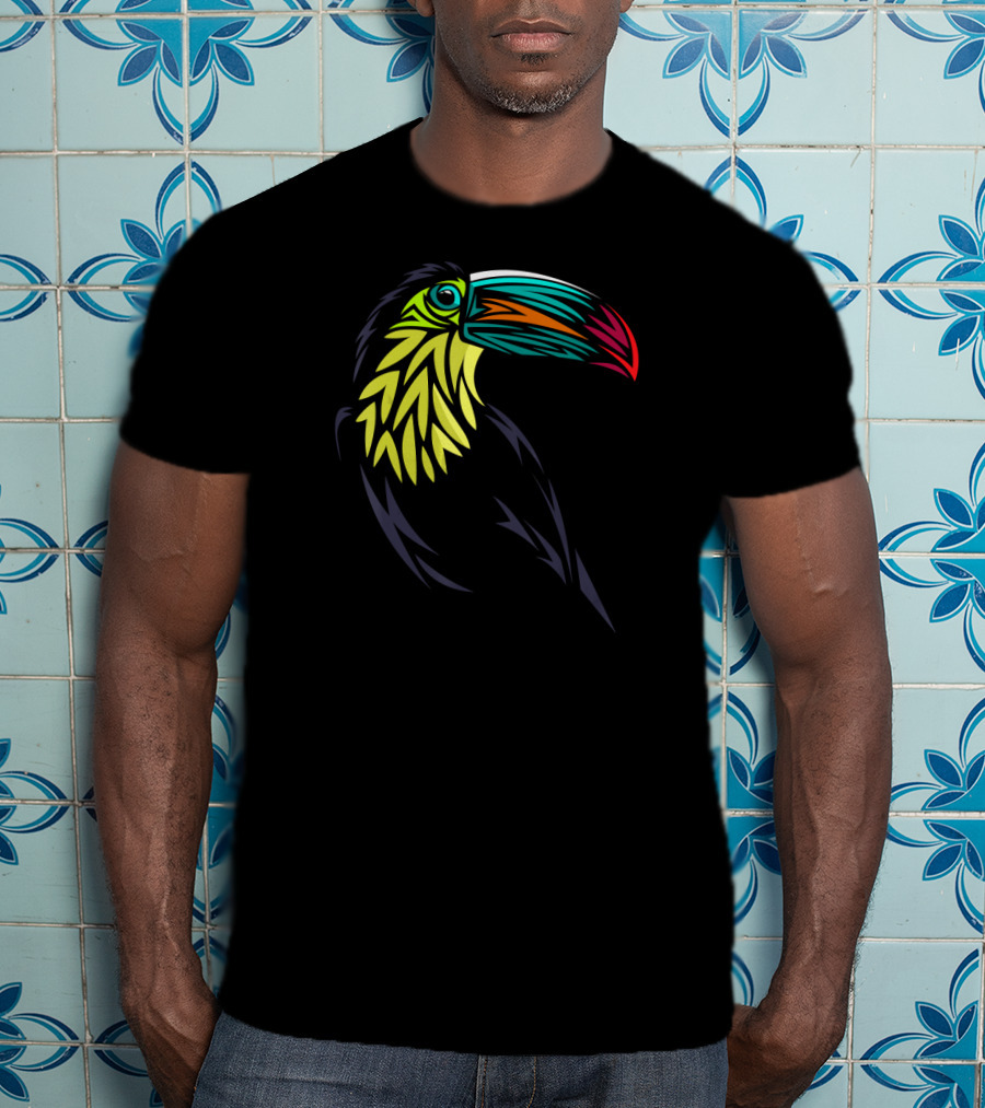 Tribal Toucan Colorful Graphic Cute T-Shirt