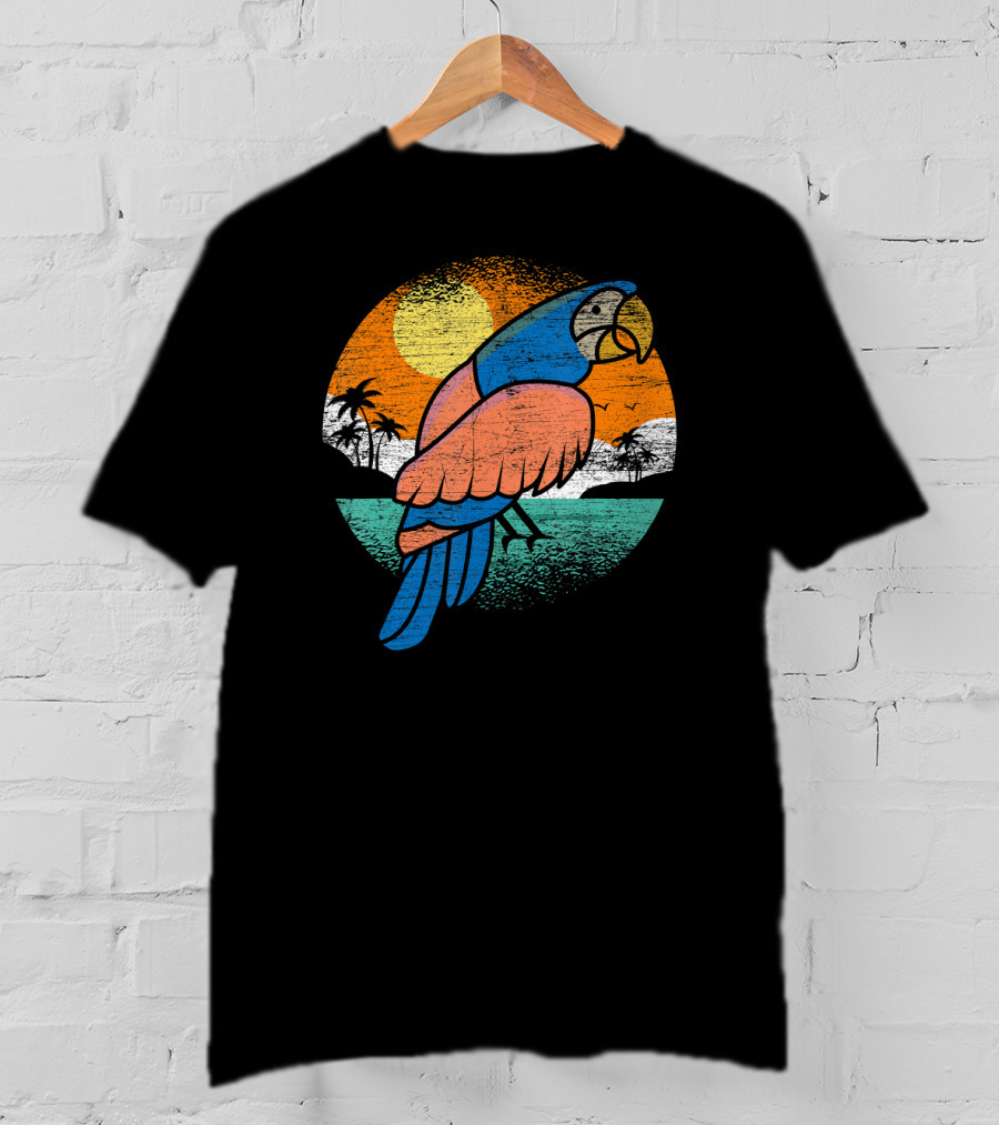 Tropic Sunset Parrot Bird Wildlife T-Shirt