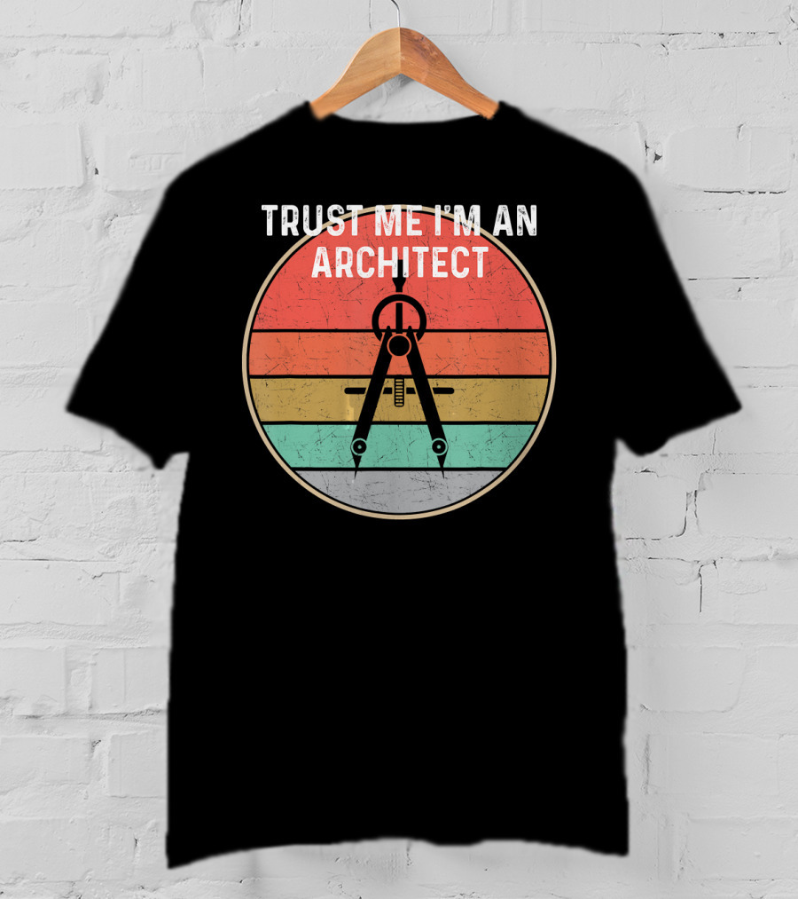 Trust Me I'm An Architect Retro Compass T-Shirt