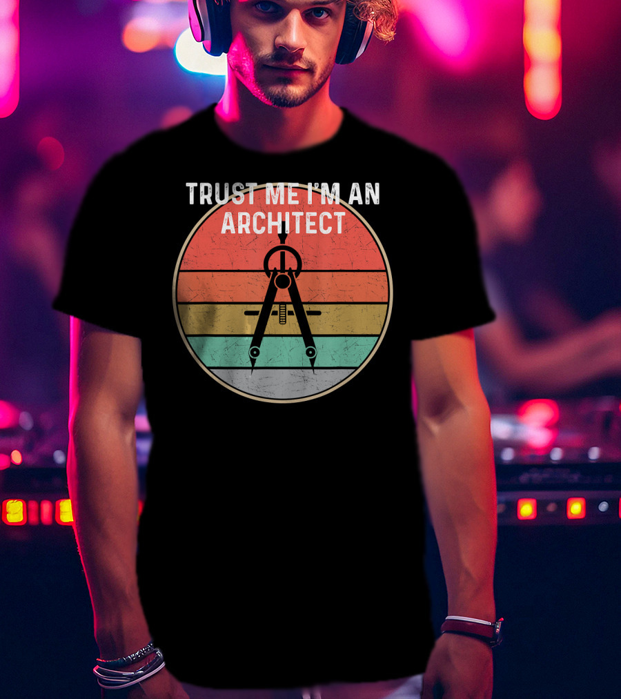 Trust Me I'm An Architect Retro Compass T-Shirt