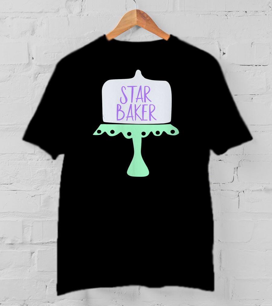 Star Baker Cake Stand Design For The Baking Fan T-Shirt