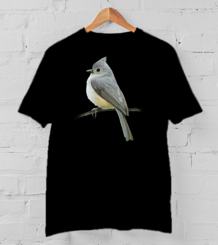Tufted Titmouse Bird On Branch Wildlife T-Shirt