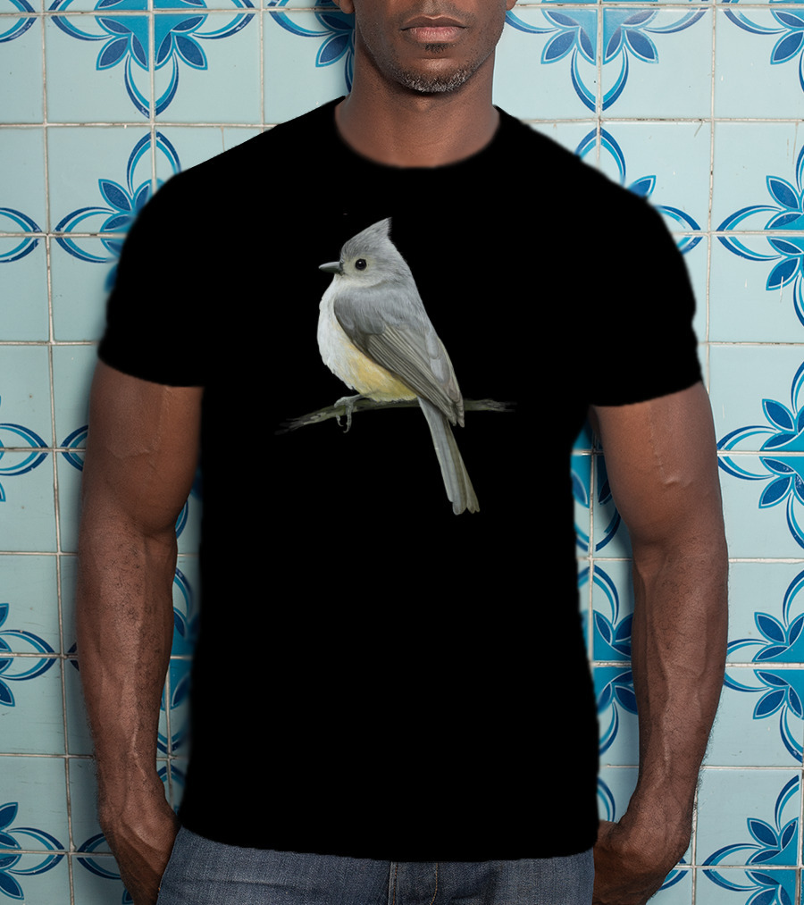 Tufted Titmouse Bird On Branch Wildlife T-Shirt