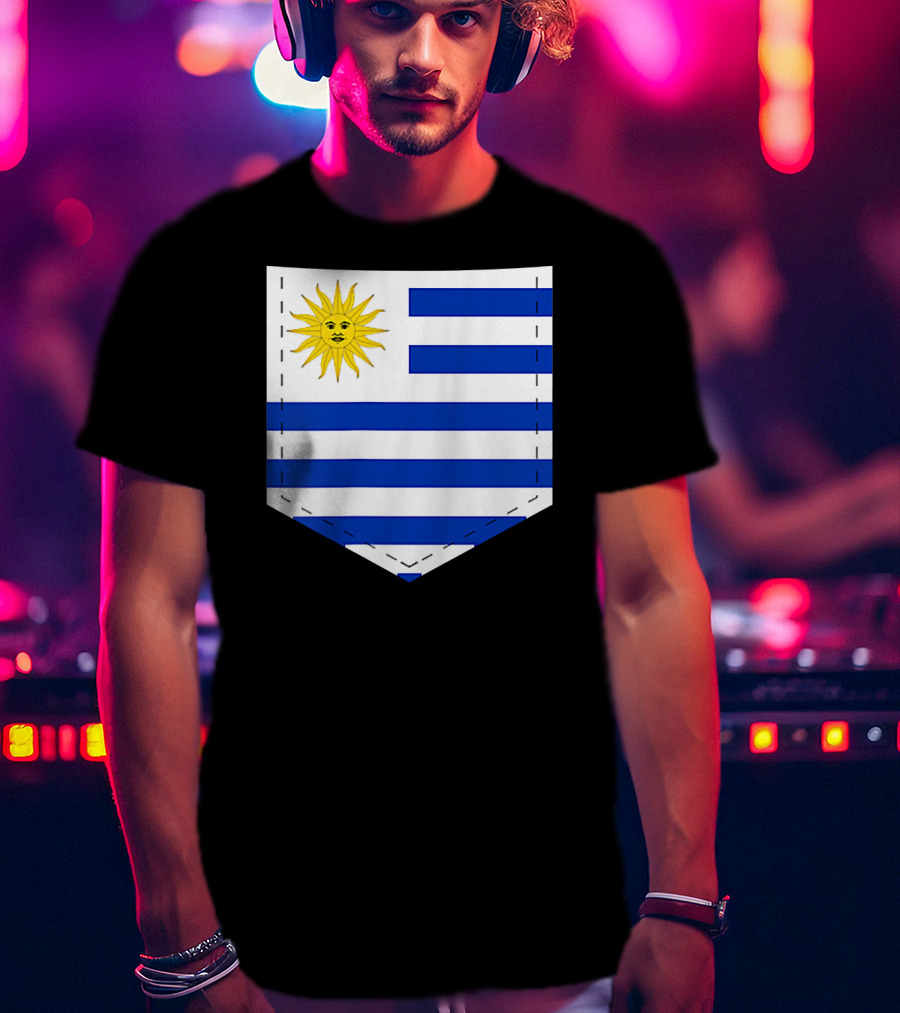 Uruguay Flag Emblem With Iconic Sun T-Shirt