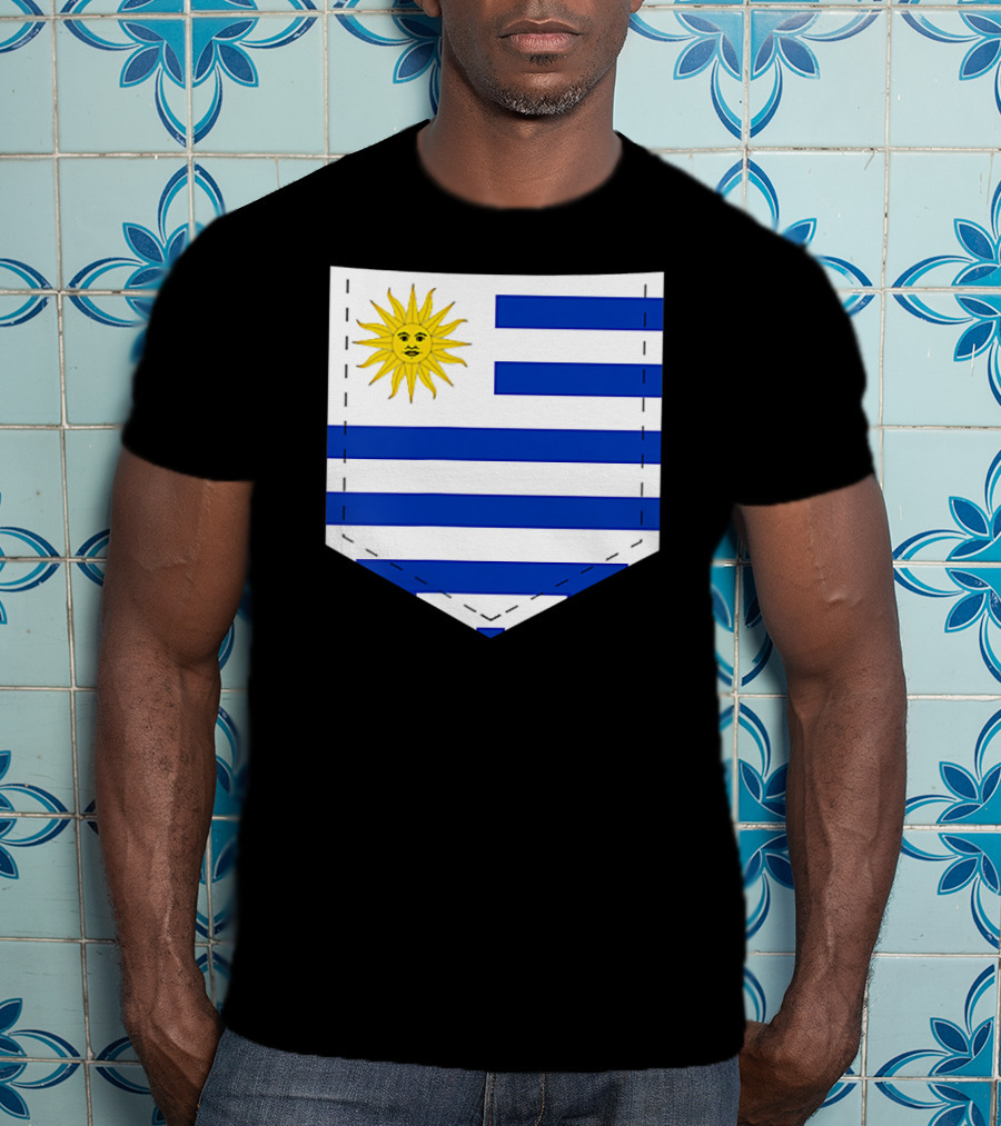 Uruguay Flag Emblem With Iconic Sun T-Shirt