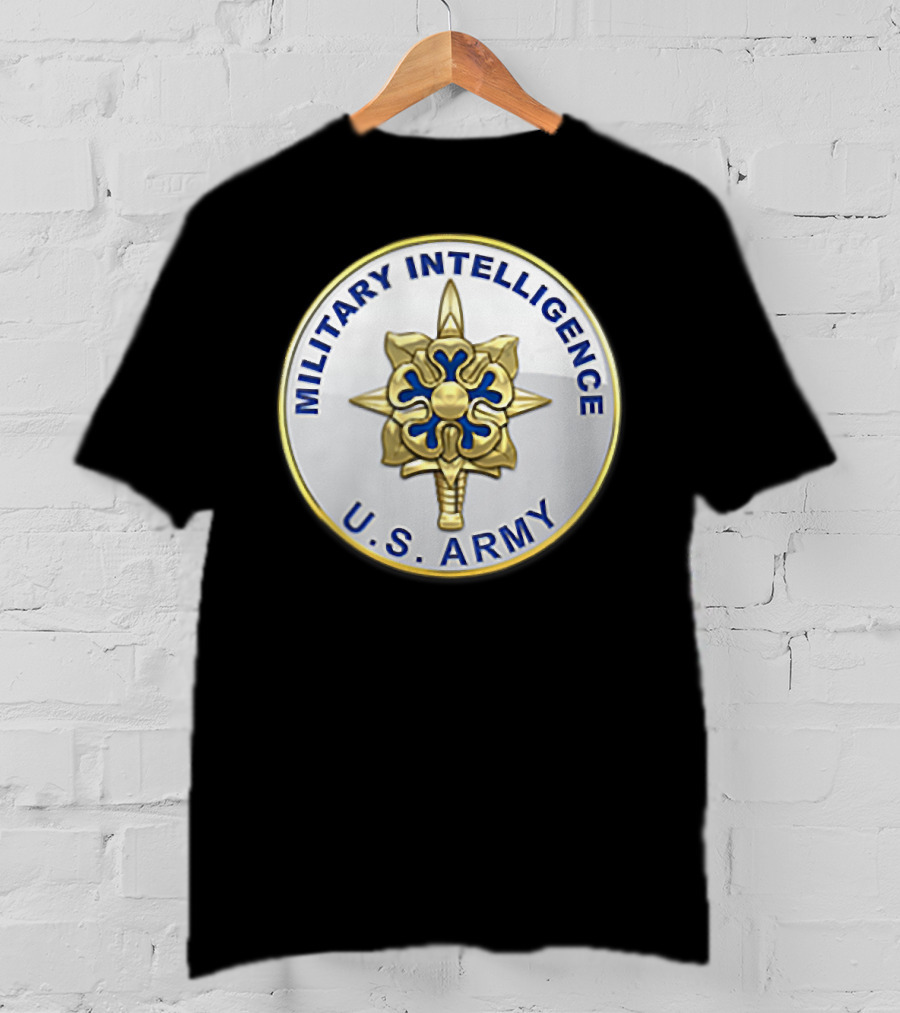 U.S. Army Military Intelligence Veteran Badge Emblem T-Shirt