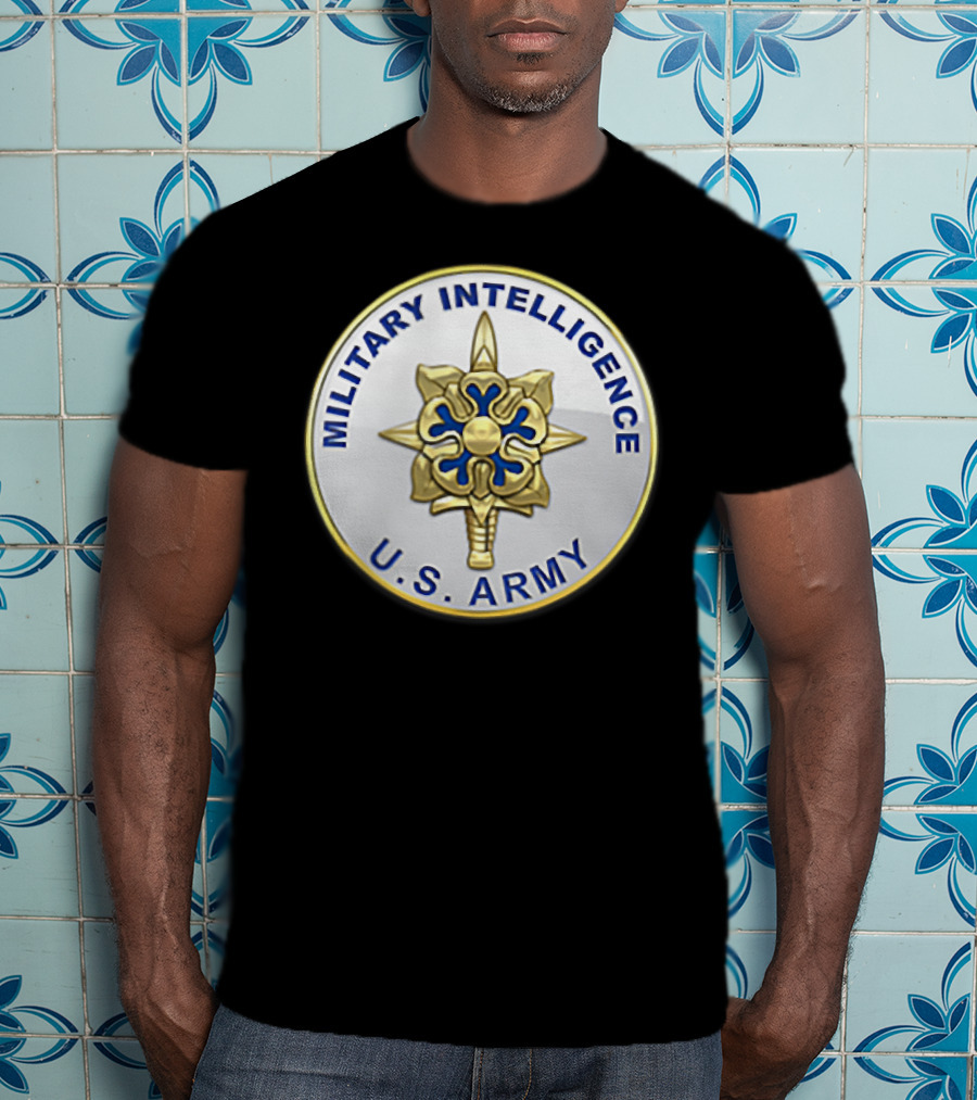U.S. Army Military Intelligence Veteran Badge Emblem T-Shirt