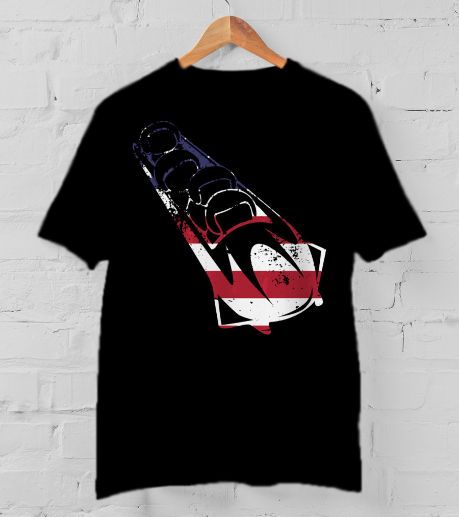 USA American Flag Bobsledding Team Patriot Sports T-Shirt