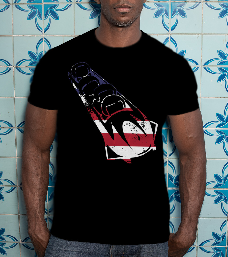 USA American Flag Bobsledding Team Patriot Sports T-Shirt