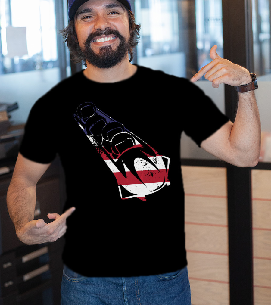 USA American Flag Bobsledding Team Patriot Sports T-Shirt