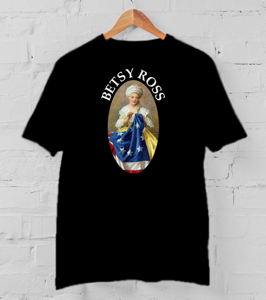 Betsy Ross Sewing American Flag T-Shirt