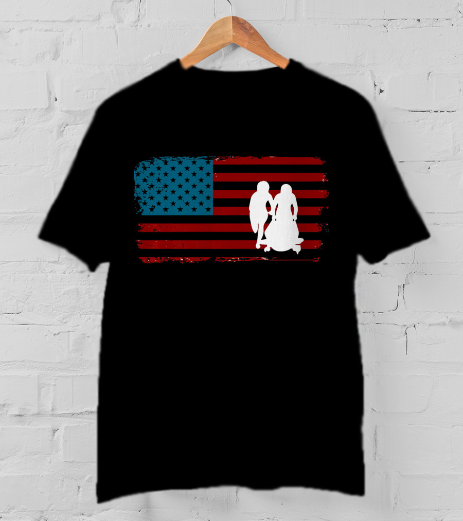 USA Flag Bobsled Team T-Shirt