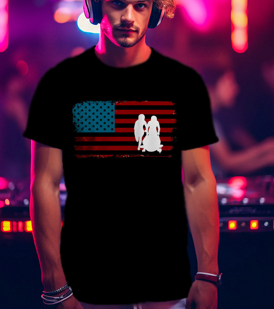 USA Flag Bobsled Team T-Shirt