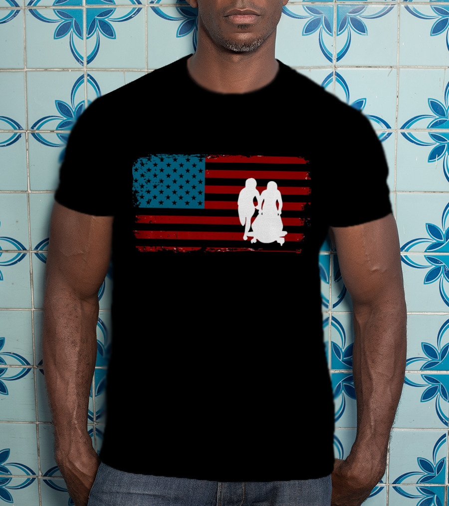 USA Flag Bobsled Team T-Shirt