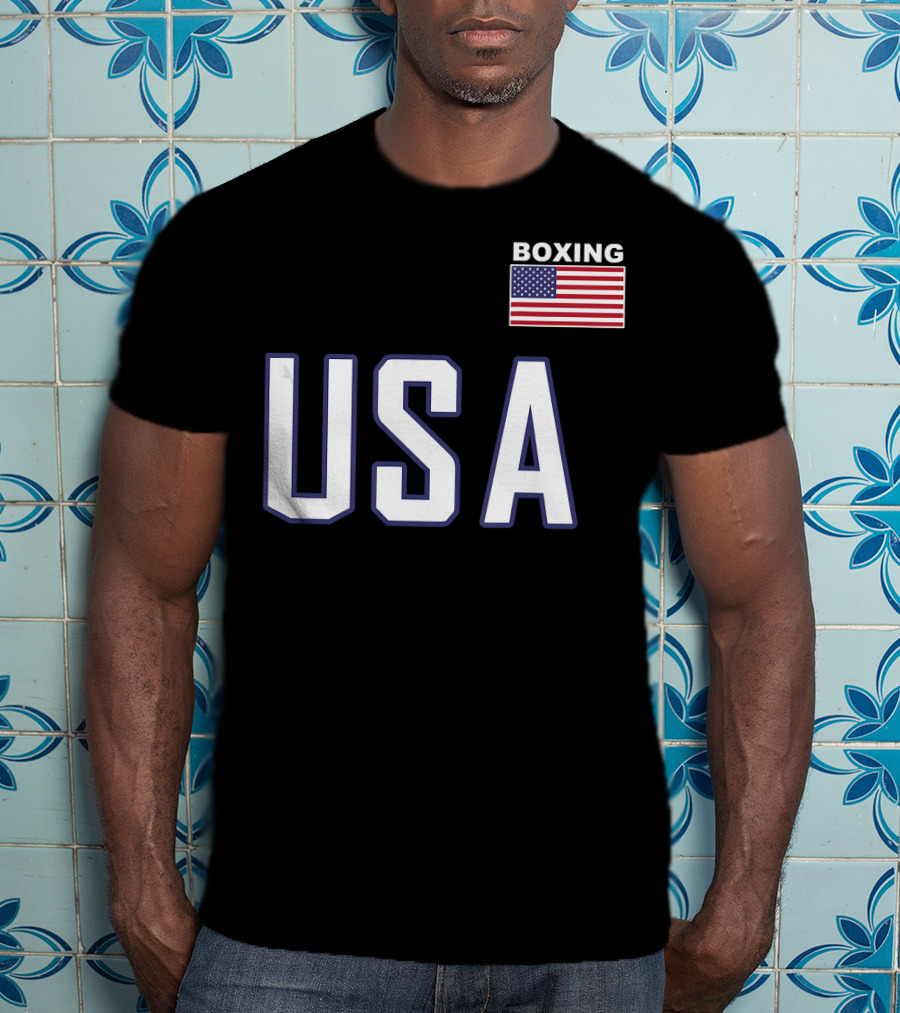 USA Boxing Flag Training Pocket T-Shirt