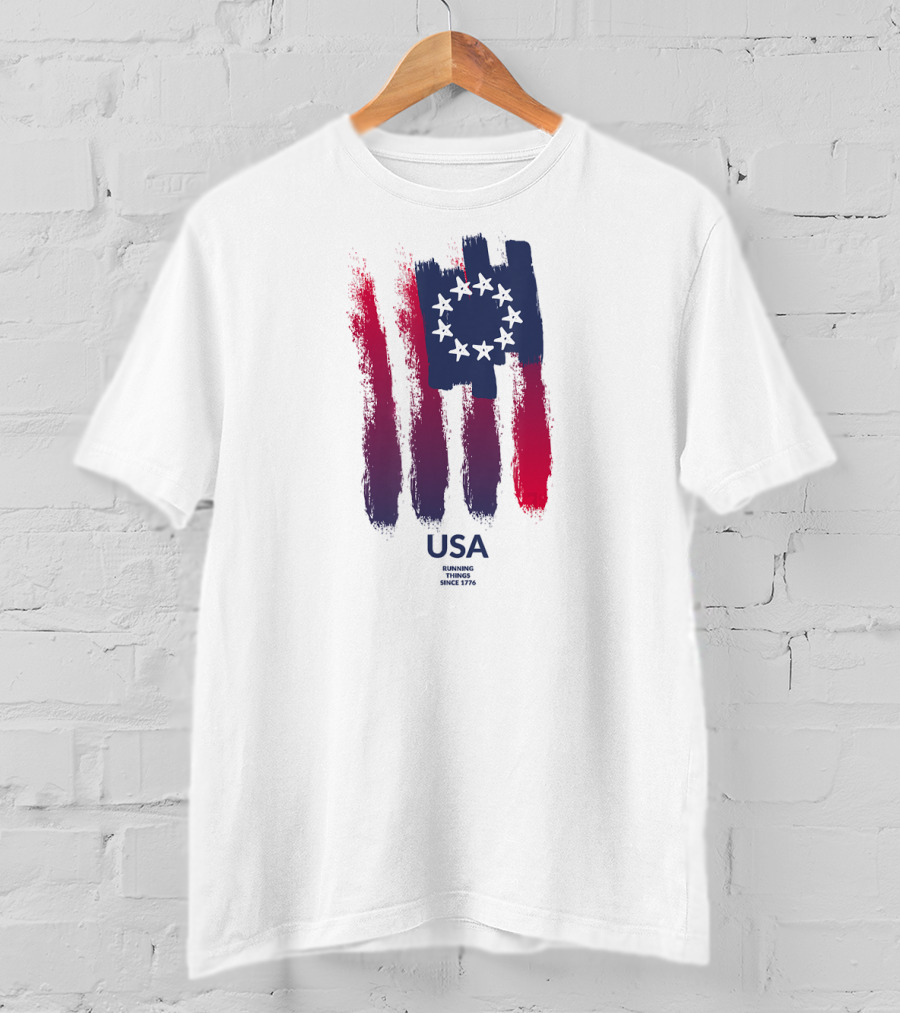 USA Running This Since 1776 Betsy Ross Flag T-Shirt