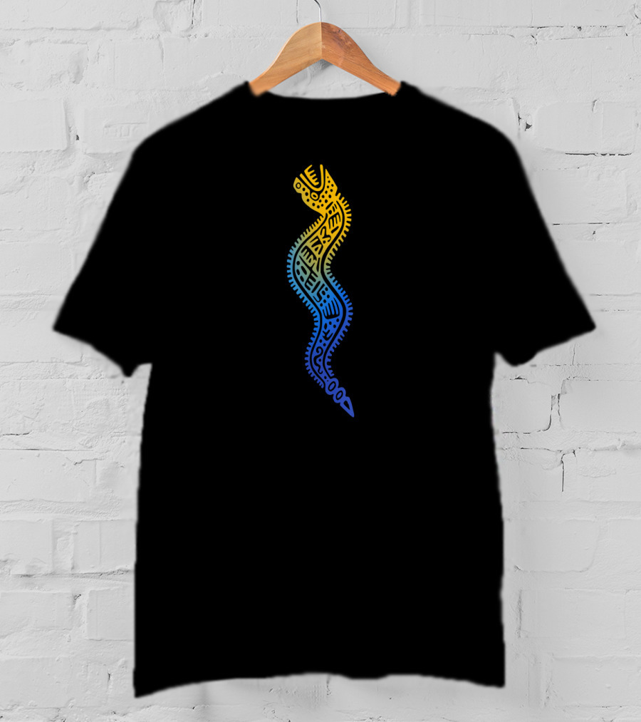 Vintage Aztec Snake God Spiral T-Shirt
