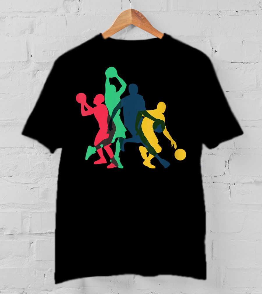 Vintage Colorful Basketball T-Shirt