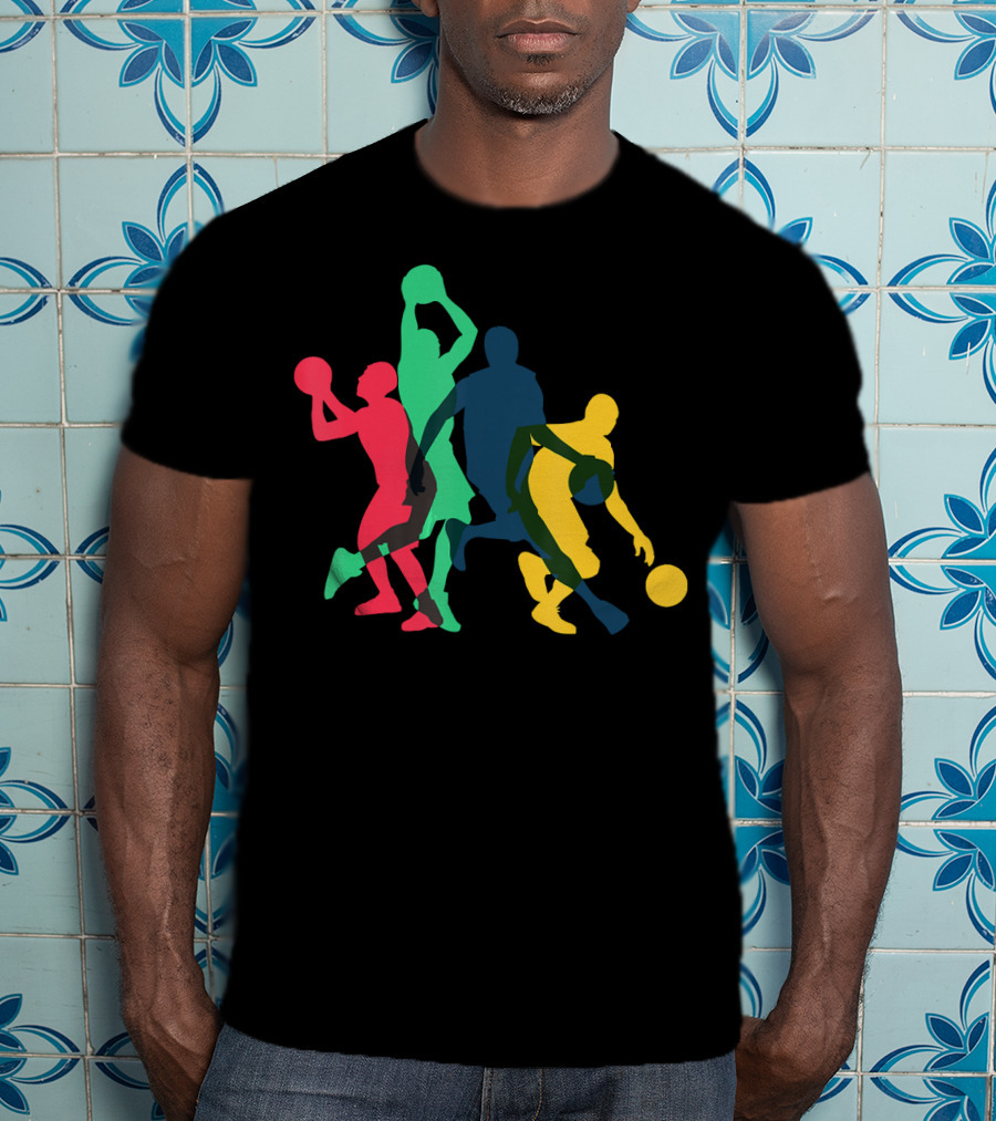 Vintage Colorful Basketball T-Shirt