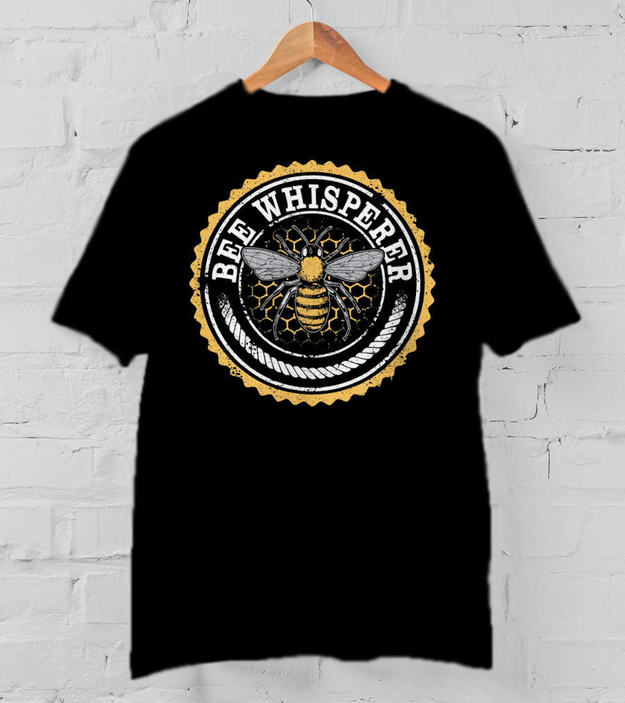 Bee Whisperer Vintage Honeycomb Beekeeper T-Shirt
