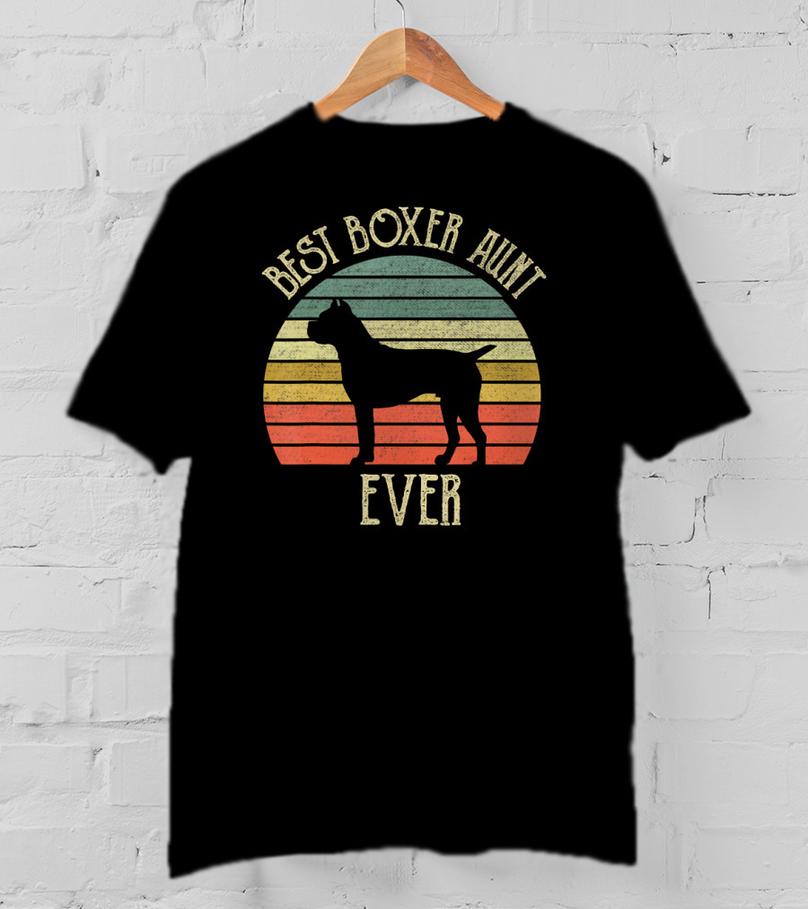 Best Boxer Aunt EVER Vintage Dog T-Shirt