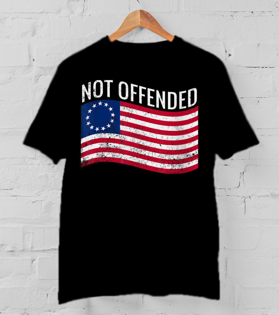 Not Offended Vintage Betsy Ross American Flag T-Shirt