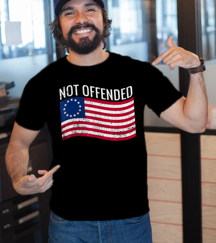 Not Offended Vintage Betsy Ross American Flag T-Shirt