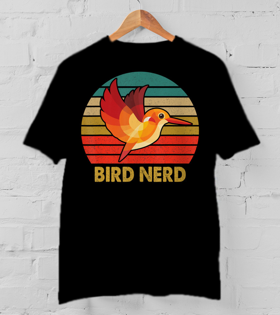 Bird Nerd Vintage Bird Inspired Retro Birding T-Shirt