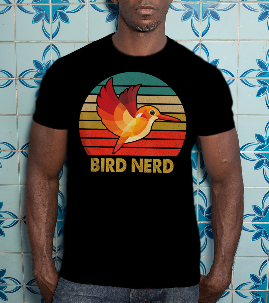 Bird Nerd Vintage Bird Inspired Retro Birding T-Shirt