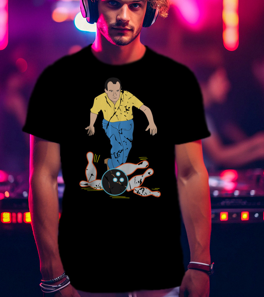 Vintage Bowling Strike Nixon Pin Action T-Shirt
