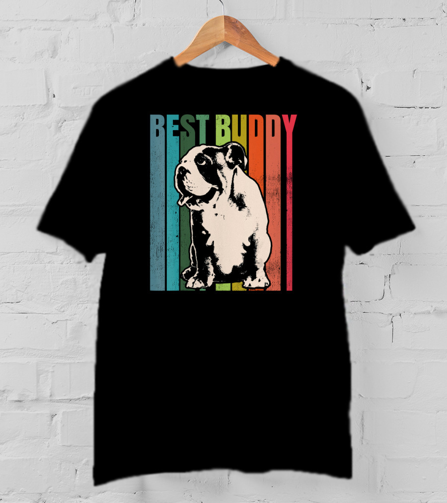 BEST BUDDY Vintage English Bulldog T-Shirt