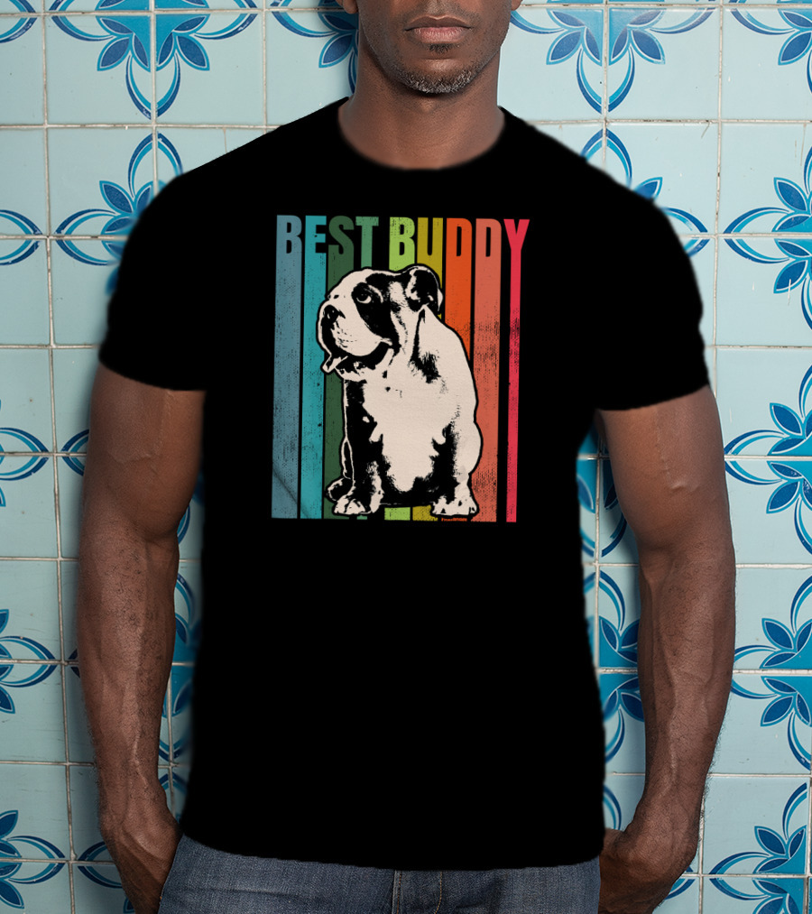 BEST BUDDY Vintage English Bulldog T-Shirt