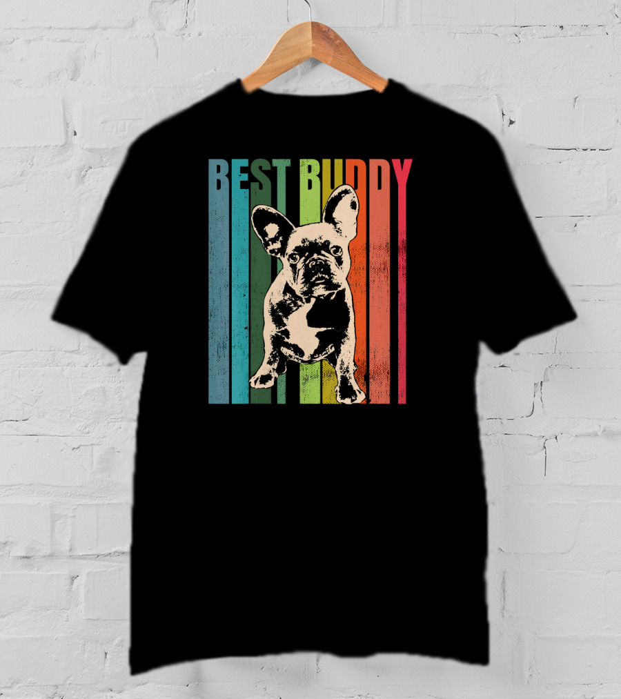 Best Buddy Vintage French Bulldog T-Shirt