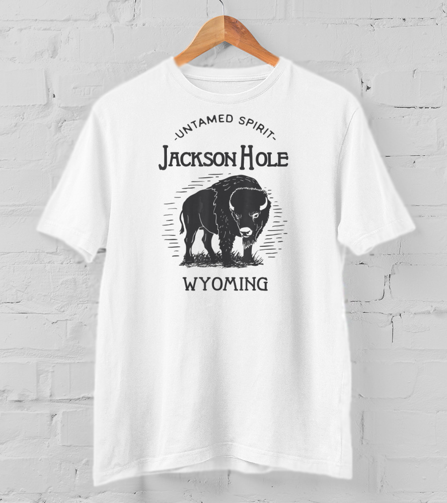 Untamed Spirit Jackson Hole Wyoming Bison T-Shirt