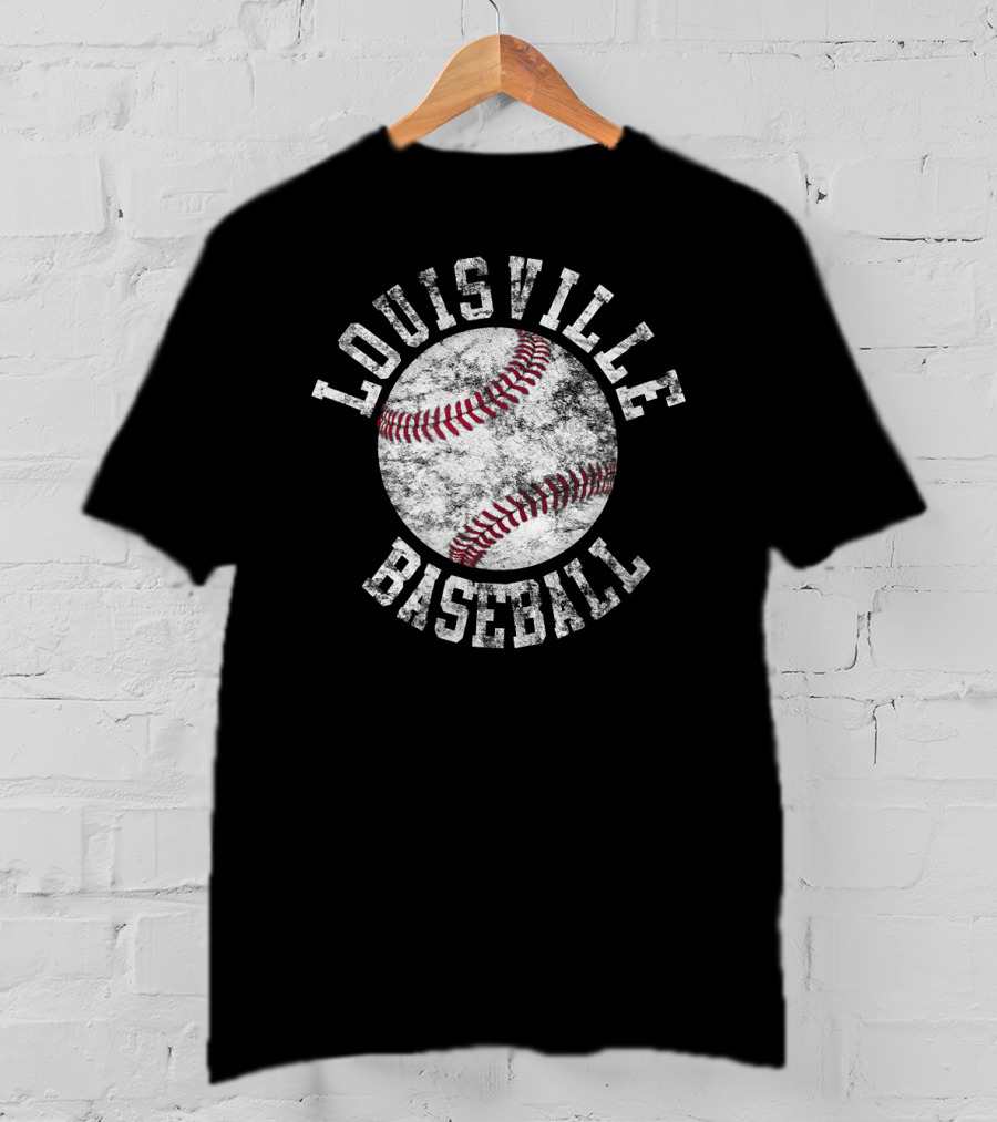 Louisville Baseball Vintage Style Retro Ball T-Shirt