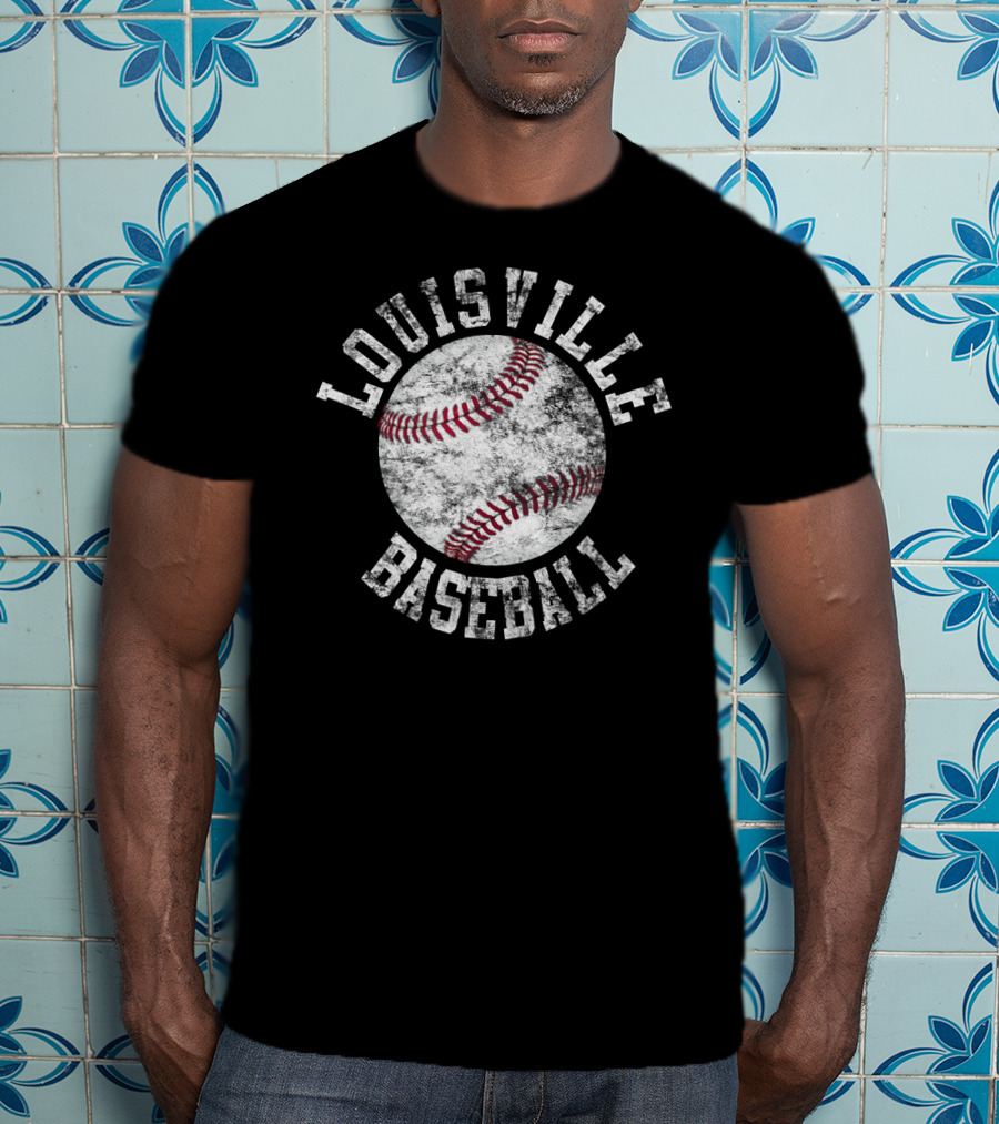 Louisville Baseball Vintage Style Retro Ball T-Shirt