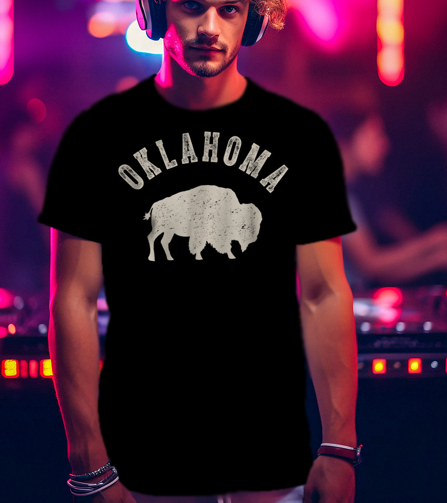 Oklahoma Vintage Bison T-Shirt