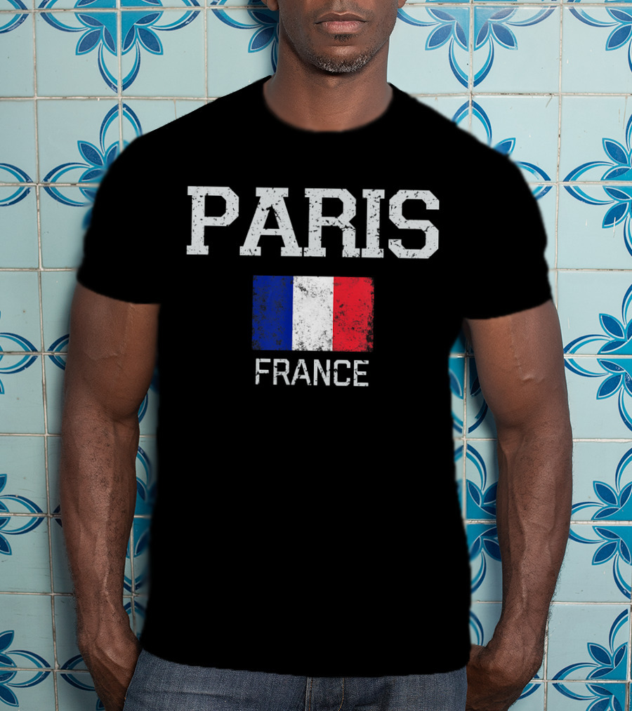 Paris France Vintage Flag T-Shirt