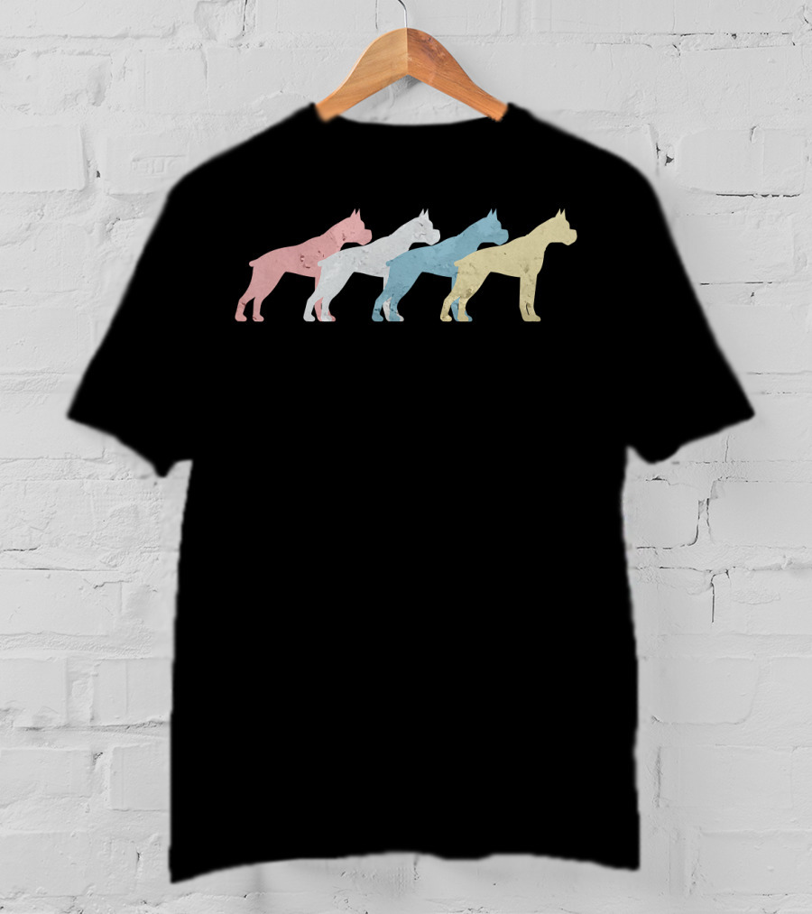 Vintage Boxer Funny Dogs Lovers Retro Canine T-Shirt