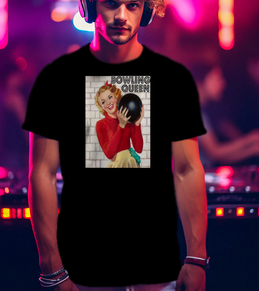 Bowling Queen Vintage Retro Style Women's T-Shirt