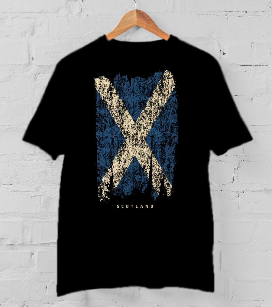 Vintage Scotland Scottish Flag Textured Classic T-Shirt