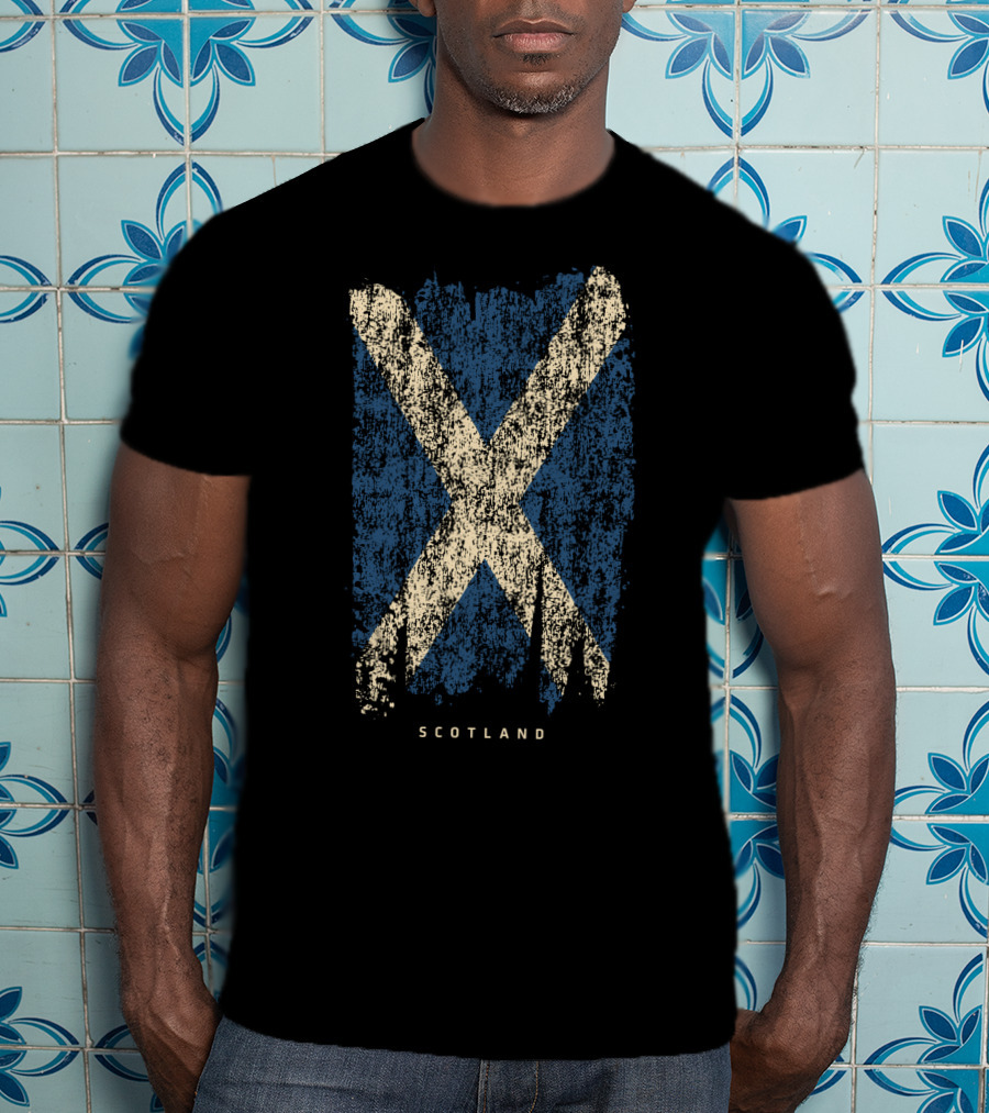 Vintage Scotland Scottish Flag Textured Classic T-Shirt