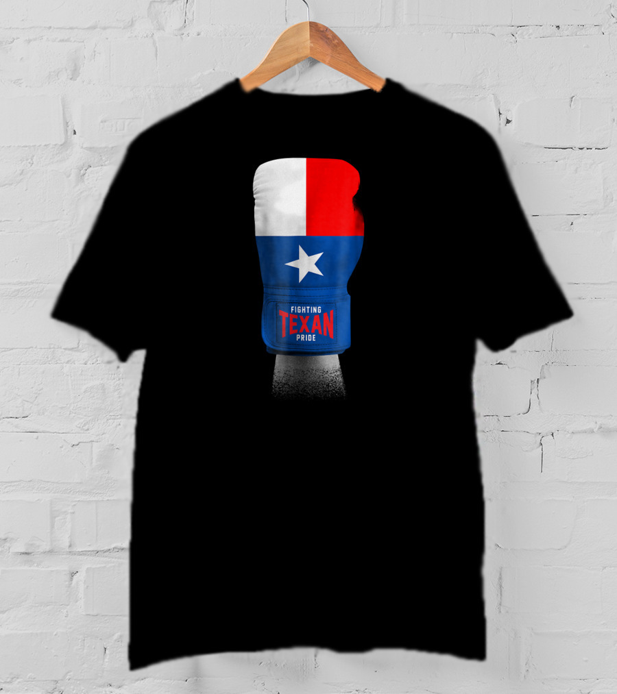 Vintage Texas Flag Boxing Gloves Fighting Texan Pride T-Shirt