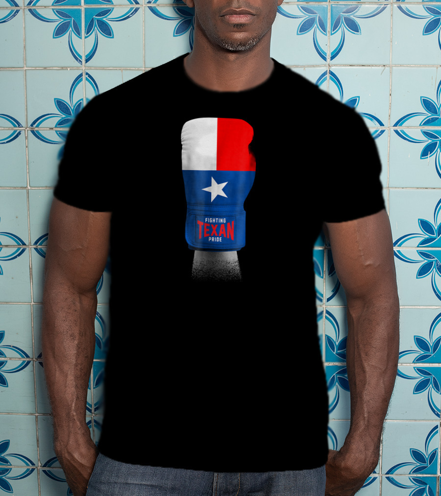 Vintage Texas Flag Boxing Gloves Fighting Texan Pride T-Shirt