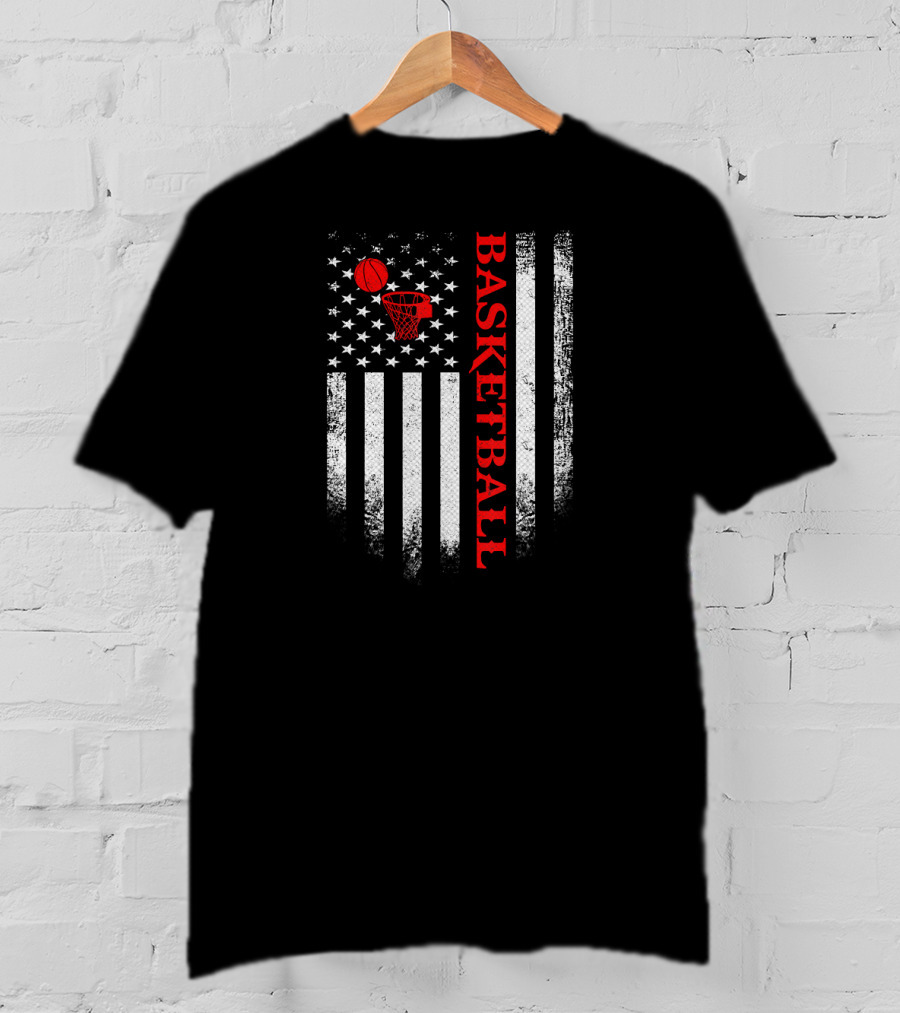 Vintage USA Basketball American Flag T-Shirt