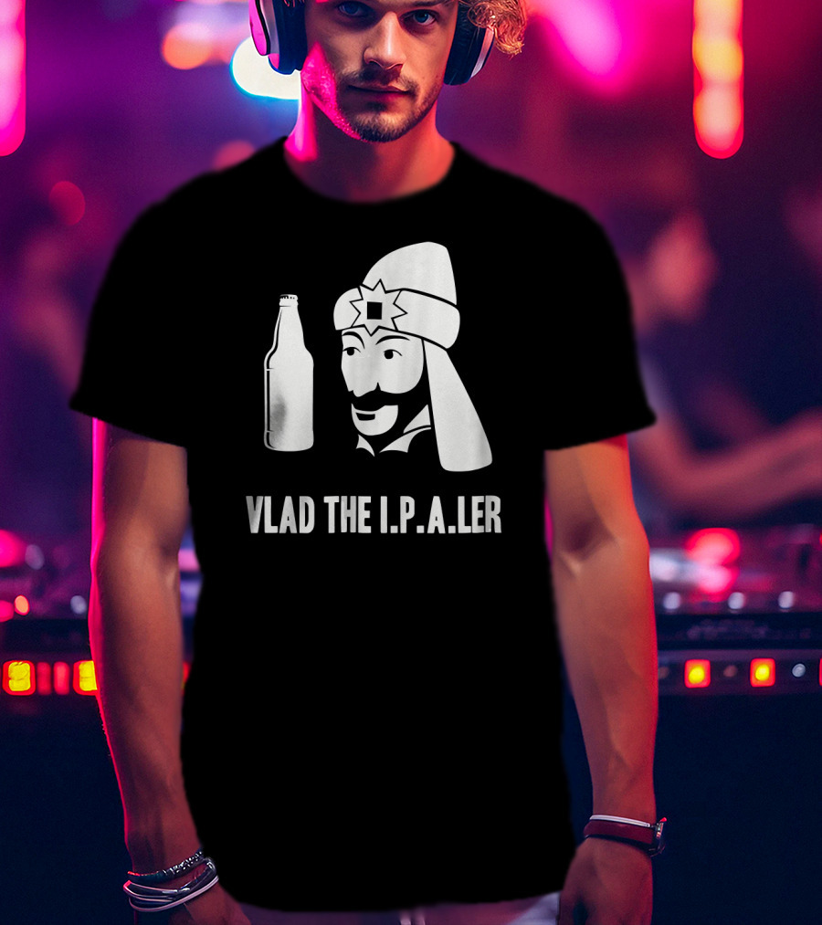 Vlad The I.P.A.er Funny Halloween Dracula Craft Beer Dr T-Shirt