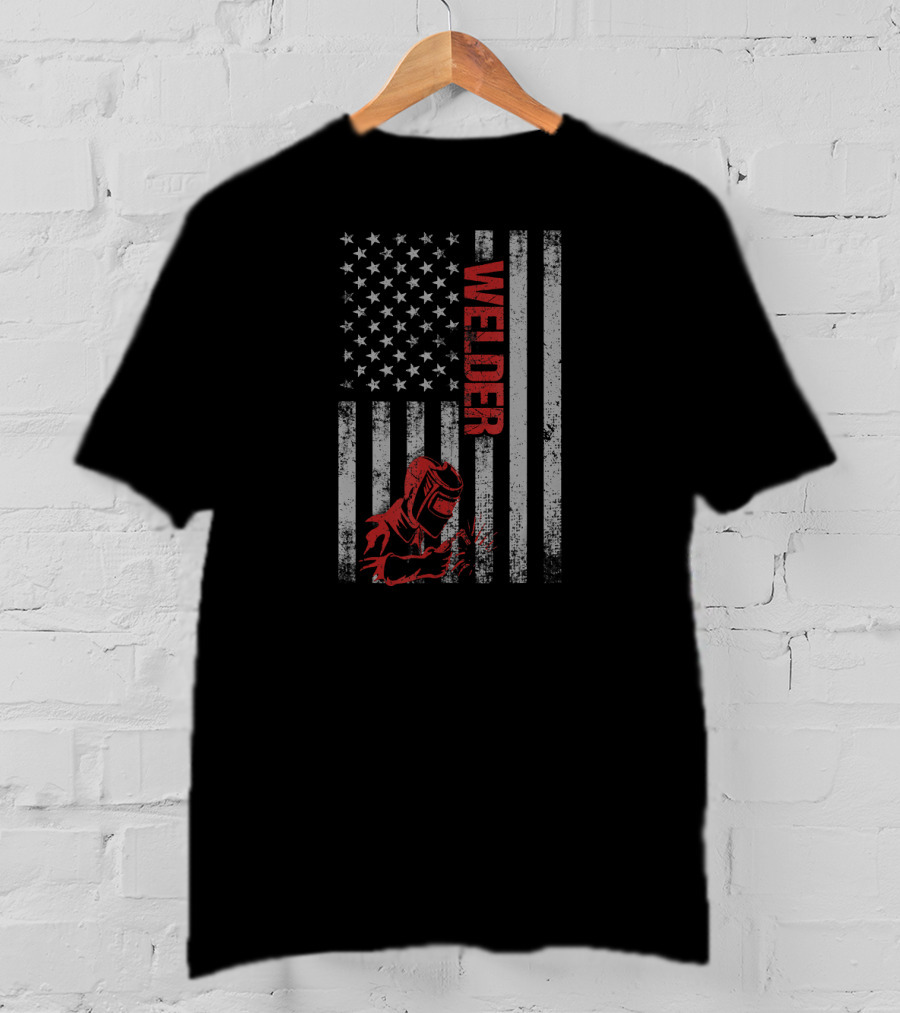 Welder American Flag USA Patriotic Weld T-Shirt