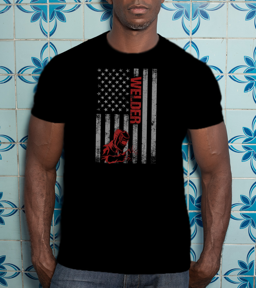 Welder American Flag USA Patriotic Weld T-Shirt