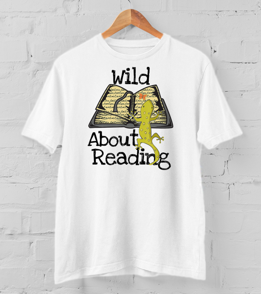 Wild About Reading Gecko Book Love T-Shirt