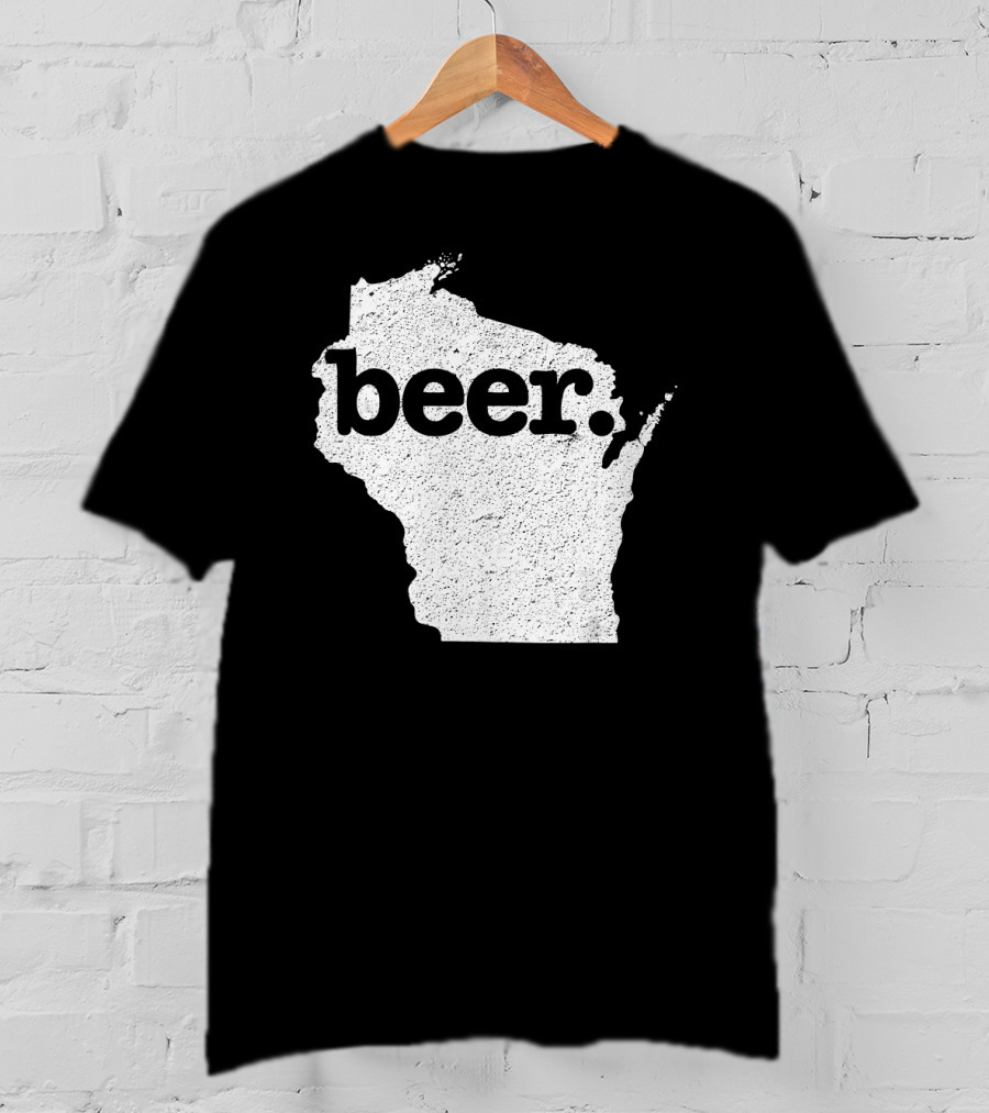 Wisconsin Beer State Love Map T-Shirt
